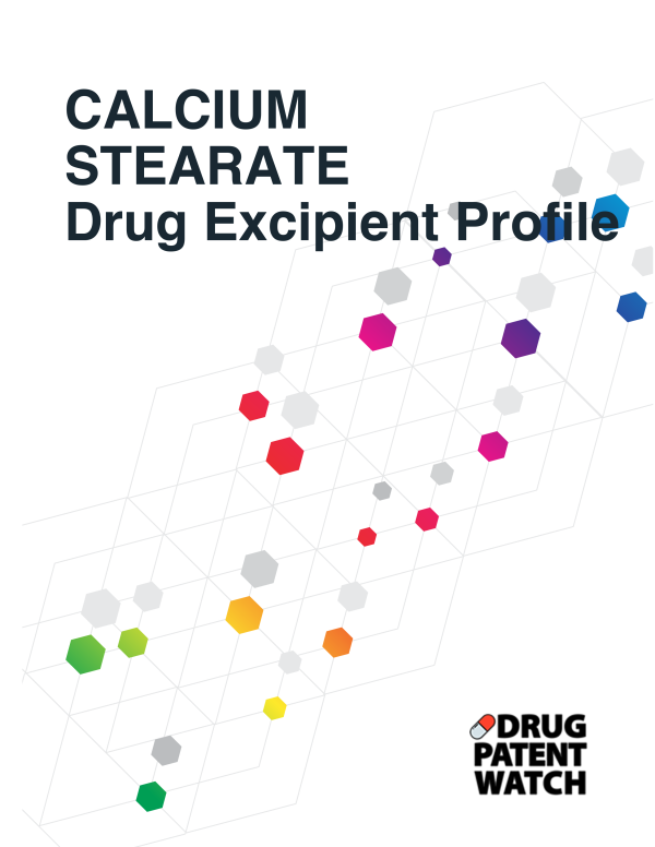 CALCIUM STEARATE Drug Excipient Business Development Opportunity Report, 2024